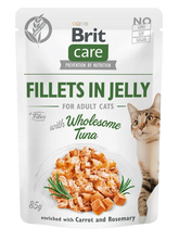 Brit Care Cat Aliment Humide Chat Fillets in Jelly with Wholesome Tuna 85 g